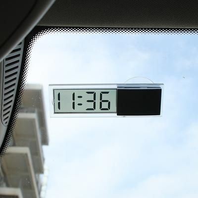 LCD Display Mini Portable Electronic Window Clock With Suction Cup Watch Car Interior Ornament Accessories