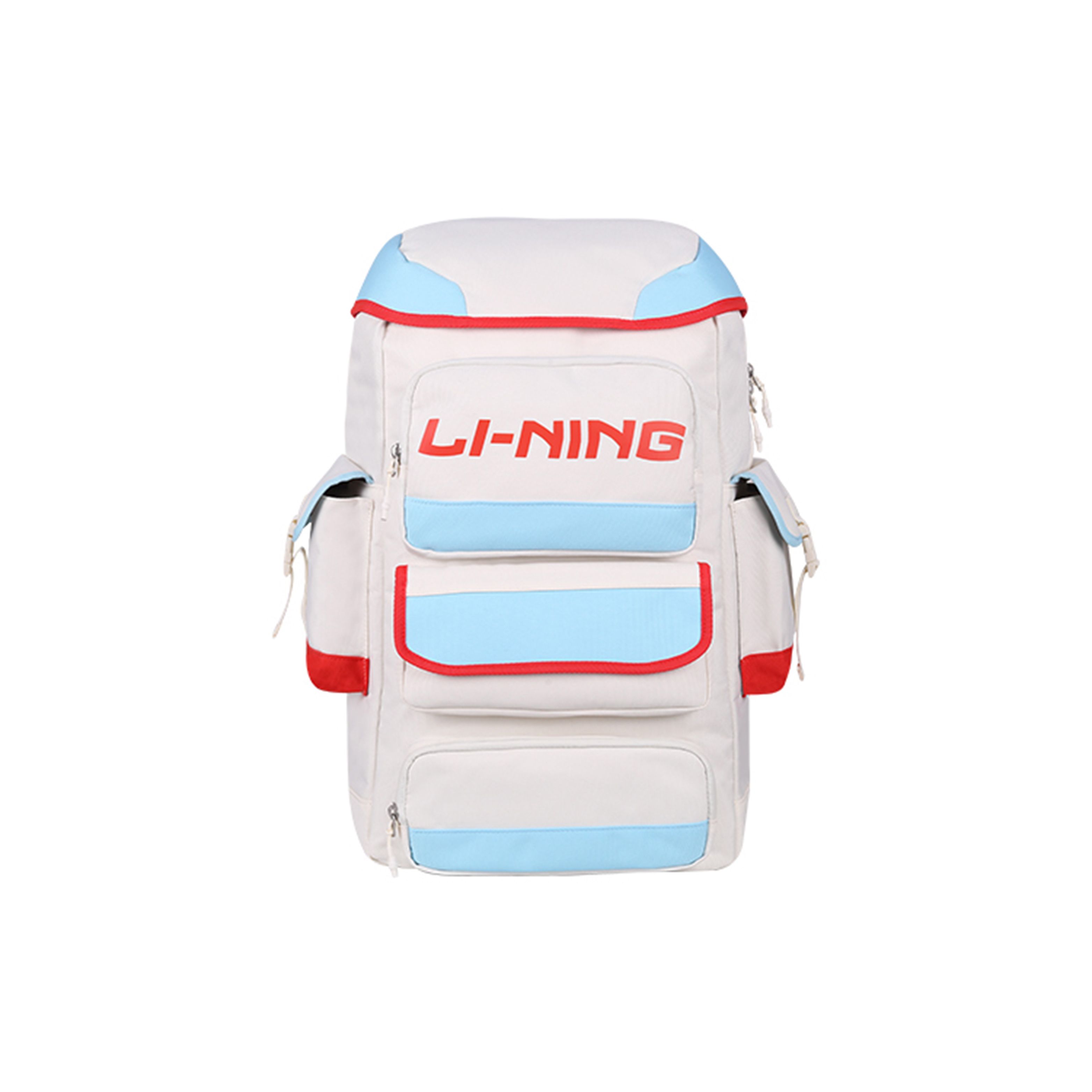 Li-Ning Large Capacity Sports Training Travel Basketball Backpack Kids Backpack Cream Red YBST167-2 Milk White Red
