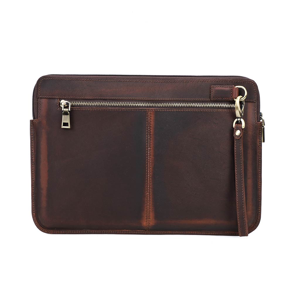 

Genuine Leather Laptop Sleeve Case For Macbook Air M1 M2 M3 M4 Pro 13 14 15 16 Inch Briefcase Dell HP Computer Cover Bag For Men For lenovothinkpad13 кавовий