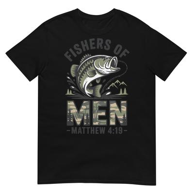 Youth Fisher Of Unisex Christian Fishing Bible Camo Bass Fish Tshirt