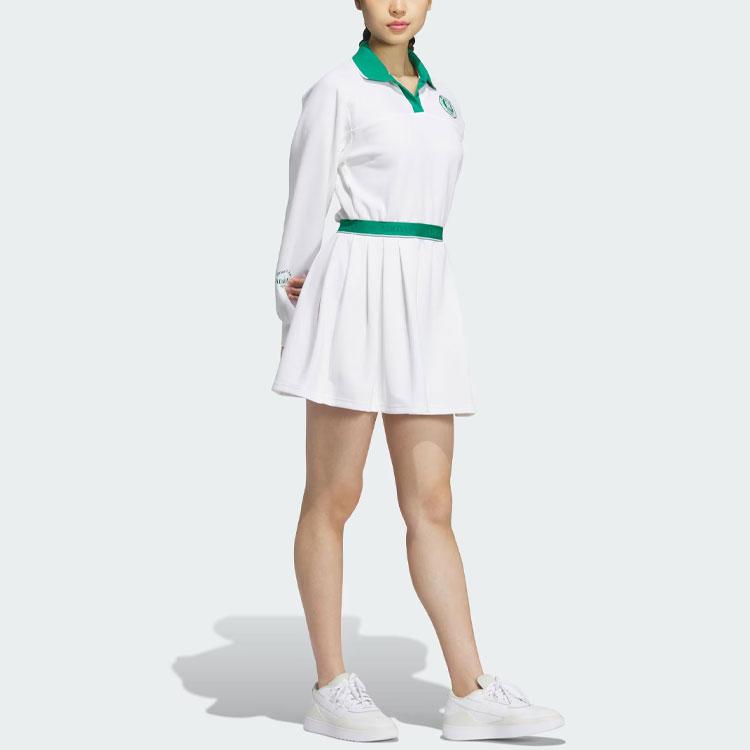 Adidas Verbiage Long Sleeve Dress Women Dress White JE3623