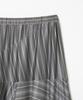 Milo Woman Asymmetric Stripe Midi Skirt [Charcoal]