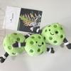 Pickleball Plush Toy Keychain Cartoon Green Pickleball Soft Stuffed Doll Pendant Car Key Ring Backpack Bag Decor Kid Gift