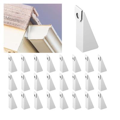 25 Pcs White Aluminum Gutter Wedges Leveling Shims for 5-Inch K-Style Gutters DIY Gutter Repair Kit for Different Roof Pitches