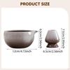Ceramic Matcha Bowl with Whisk Holder Green Tea Cup Gift 500ml Pouring Spout Chawan for