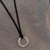 Contemporary Round Pendant Necklace With Sturdy Leather Strap Jewelry Accessory for Everyday Casual Wear Daily Use