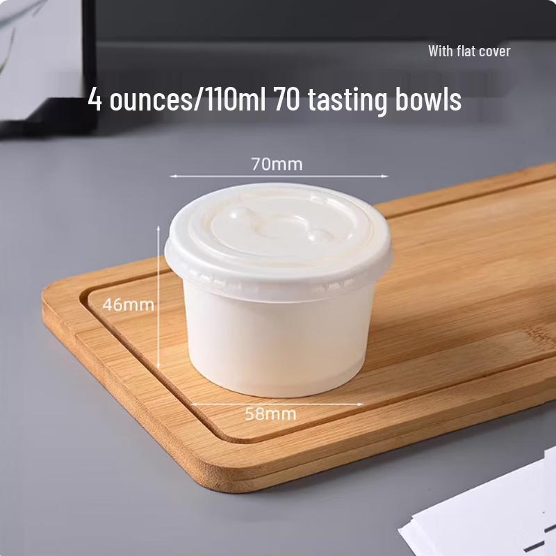 Disposable Paper Tasting Bowls with Lids