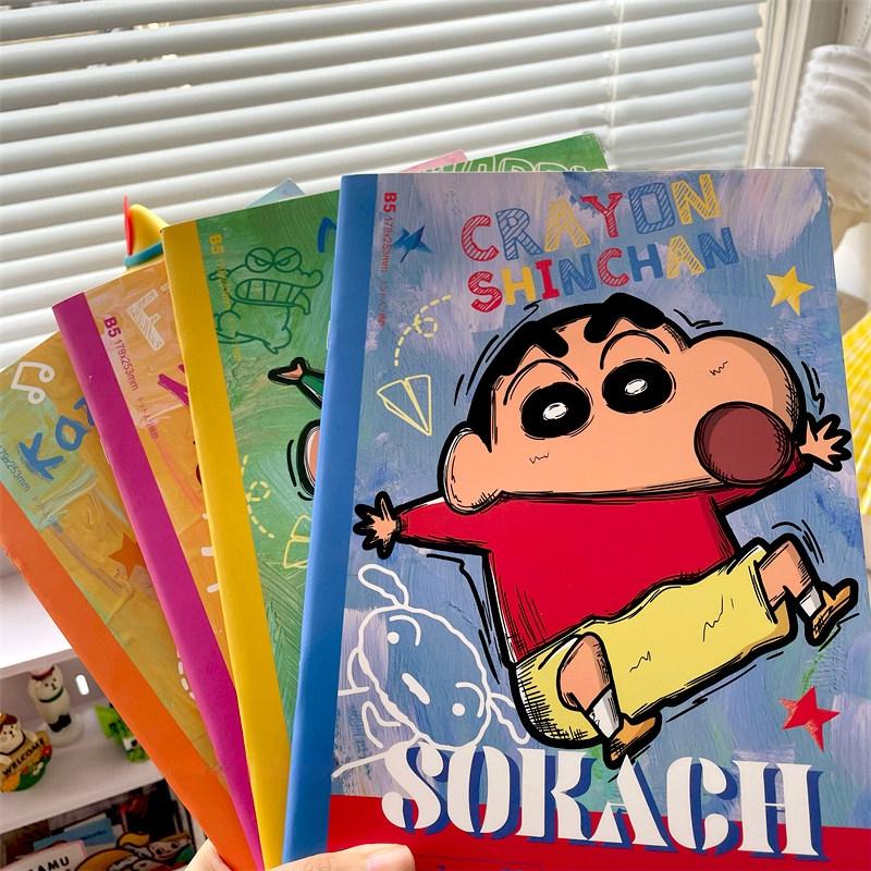 Discover Intime Cartoon B5 Notebook School Students Note Book Adorable Crayon Shin Chan Printed Planner Journal Diary Notebooks Anime Fans Gifts