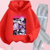 KPop Demon Hunters Hoodie Set Girls Fashion Casual Sweatshirt Movie New Kid K-Pop Demon Hunters Hooded Suit Clothes