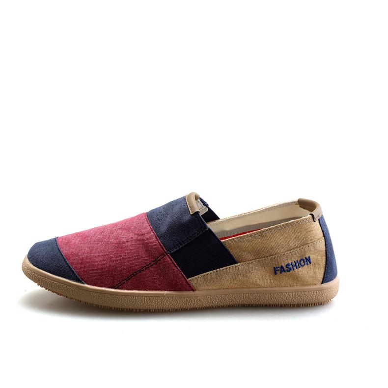 Fashion Men Causal Shoes Breathable Wide Slip On Canvas Sneakers Male Linen Shoes Summer Fashion Espadrilles Men Trend Shoes New Loafers