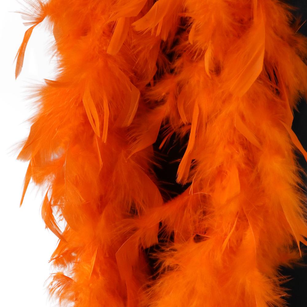 

2Meters Fluffy Thicken 40Grams Turkey Feather Boa Clothing Pink Turkey Feathers for DIY Crafts Wedding Decoration Party Decor оранжевый