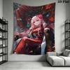 Darling in the Franxx 02 Wall Tapestry Aesthetic Wall Hanging Printed Fabric Blanket Decorative Tapestries for Bedroom Living Room Home Decor