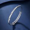 Women Solid Matte Bamboo Joint Open Bangle Bracelet Gift For Girlfriend
