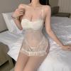 Sexy sexy temptation lace see-through onesie bow suspender women's passion nightdress loungewear