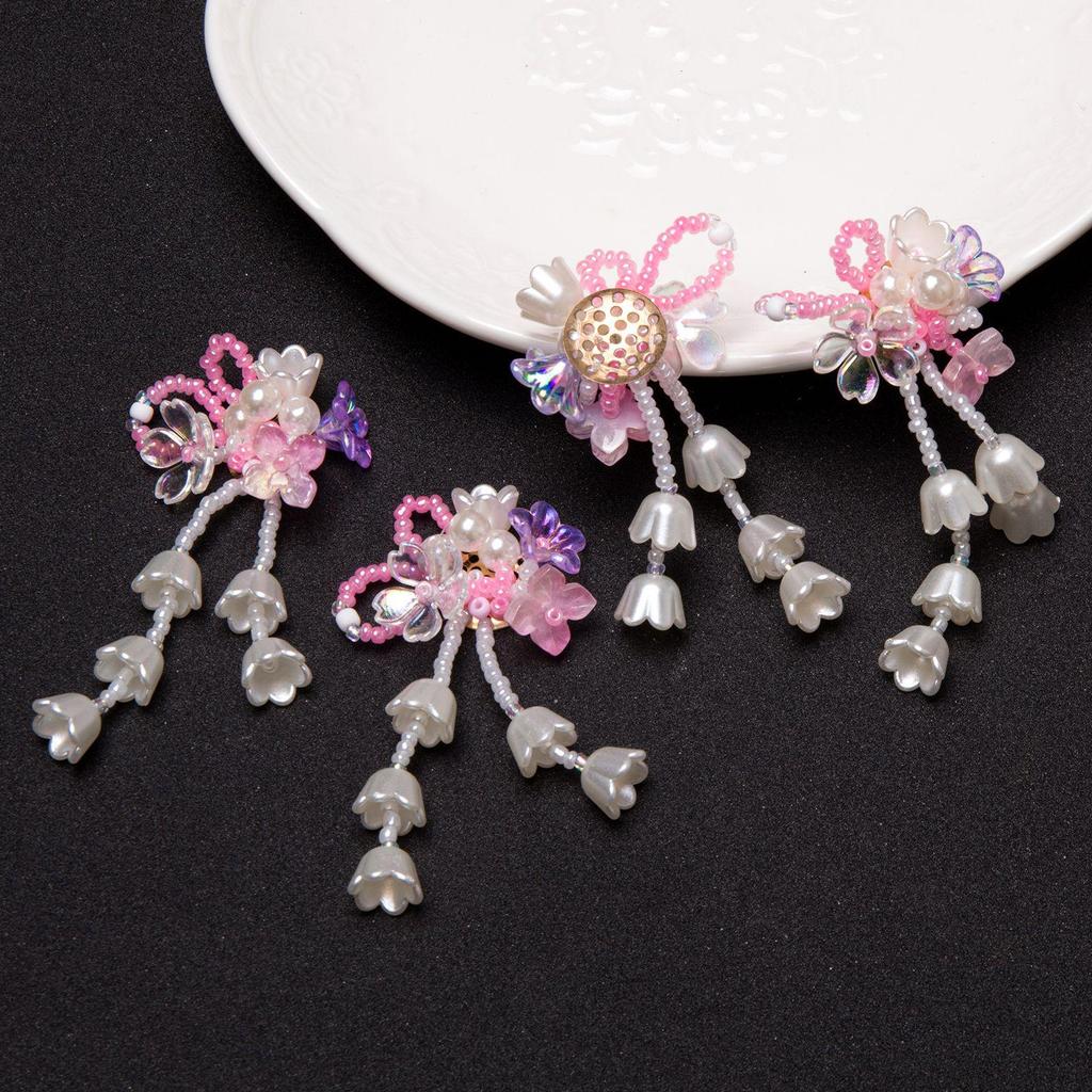 Fairy Flower Orchid Hair Clip & Earrings Set for Women