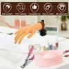Nail Training Fake Hand Adjustable Acrylic Nail Mechanical Practice Dummy Finger with Finger Base for Nail Art Beginner Practice