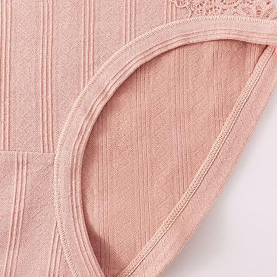 Dámské bavlněné spodní prádlo Dámské měkké strečové kalhotky s kontrolou bříška Vysoký pas Krajkové Hipster Plné krytí Kalhotky