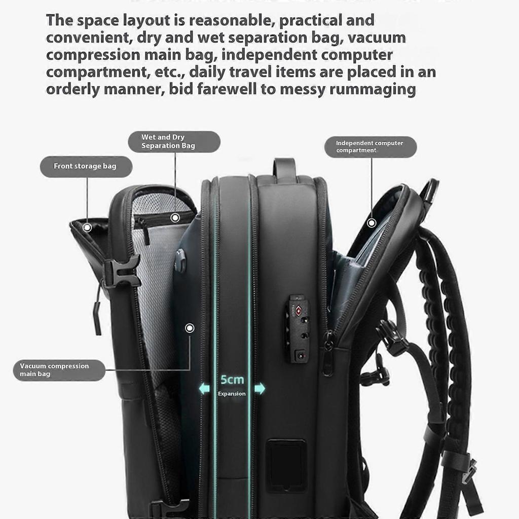 Large Capacity Business Backpack Vacuum Seal Travel Backpack Expandable Air Compression Vacuum Seal Bag for Clothing