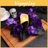 Rose Halloween Purple Candlestick Wreath Faux Flower Garland Centerpiece Table