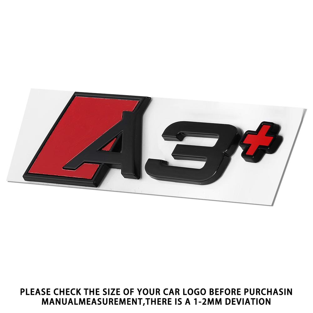 1PC 3D Aluminum Car Rear Trunk Logo Tail Badge Sticker Decal For AUDI A3 A4 A5 A6 A7 A8 A3+ A4+ A5+ A6+ A7+ A8+ Letters Emblem
