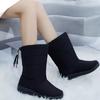 2025 winter women's tarp women's snow boots sleeve waterproof and warm casual women's shoes large size shoes