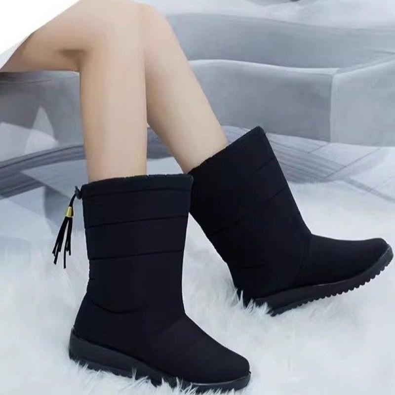2025 winter women's tarp women's snow boots sleeve waterproof and warm casual women's shoes large size shoes