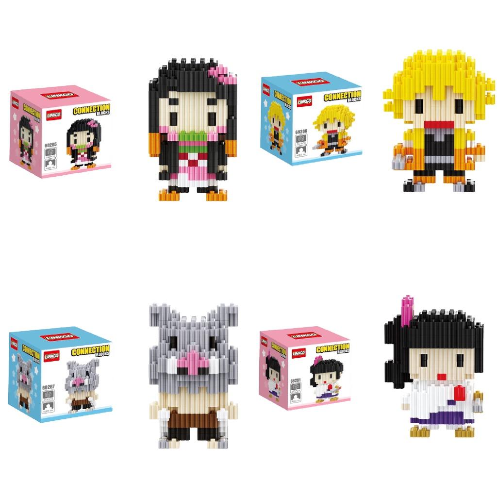 Demon Slayer Miniature Building Blocks Creative Assembled Cartoon Puzzle Toy