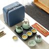 Qinliang Portable Ceramic Travel Tea Set (1 Pot, 4 Cups)
