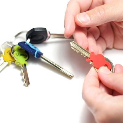 12 Adet/Set Çok Renkli Anahtar Üstü Kılıfları Başlıklar Etiketler Kimlik İşaretleyicileri Karışık Üstler Renk Tanımlama Halkası Silikon Anahtar Kılıfı