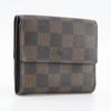 LOUIS VUITTON Porte BilletsCartes Crdit Bi-Fold Wallet N61652 Double Sided Brown Damier canvas unisex Used