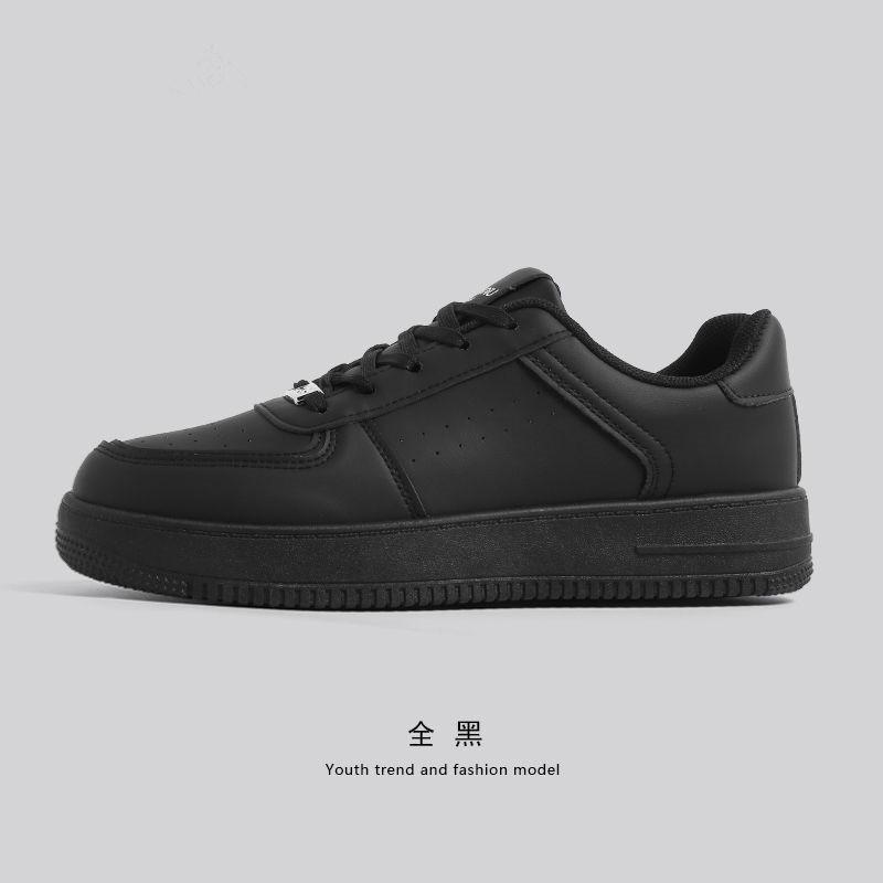 Men's shoes summer 2025 new casual flat-bottomed versatile small black shoes breathable white shoes platform sports niche board shoes women