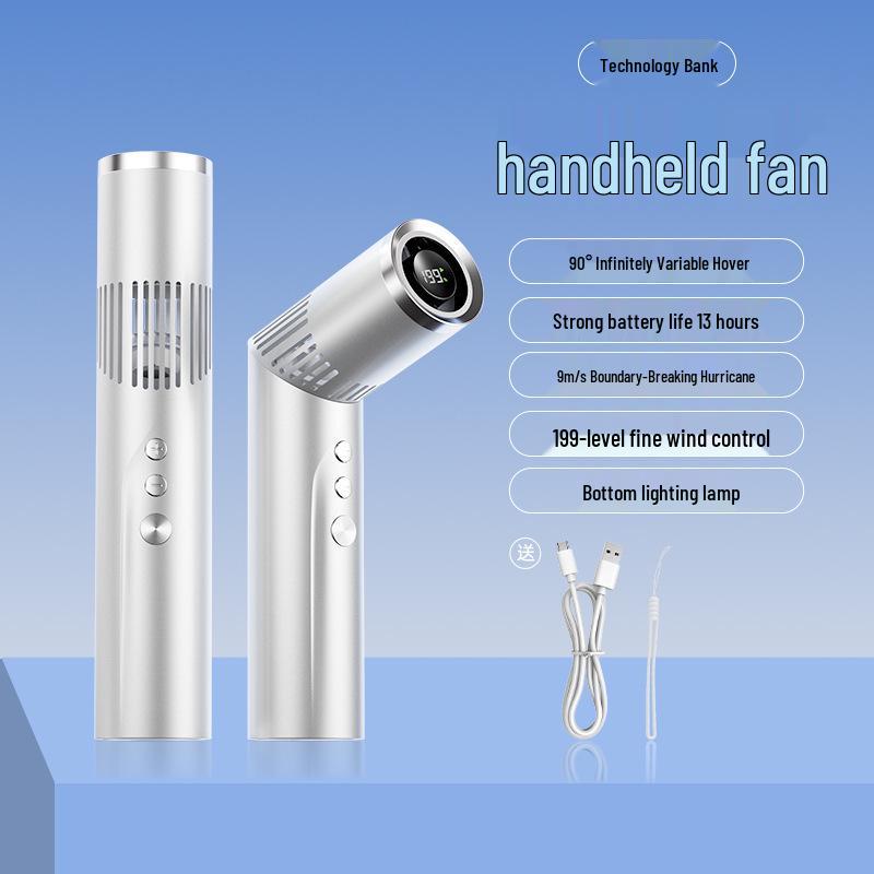 Portable Multi-Functional Mini Lipstick Fan with 199-Speed Turbo and Stepless Speed Control