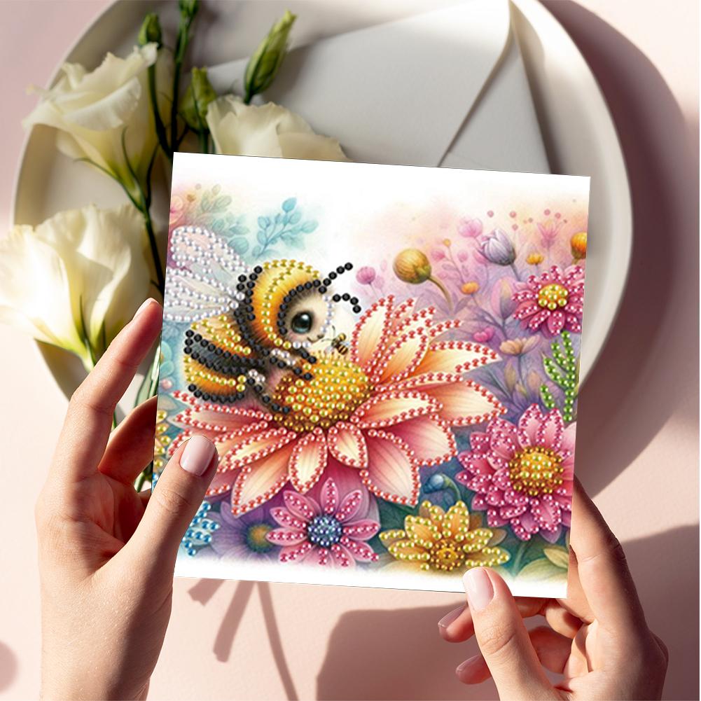 6pcs DIY Diamond Painting Greeting Card Set Handmade Rhinestone Diamond Art Mosaic Postcards Thank You Cards & Holiday Blessings