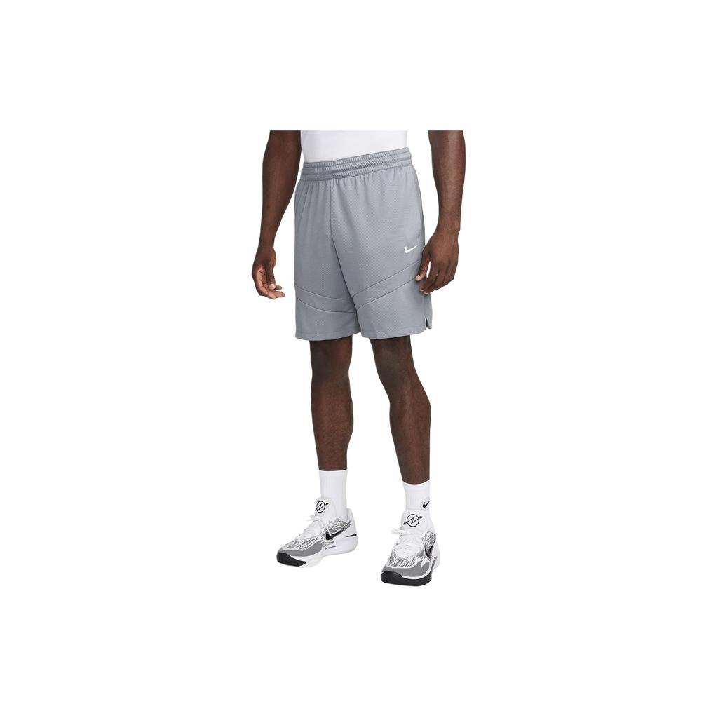 Nike Dri-Fit 8" Basketball Shorts Solid Color Loose Straight Casual Shorts Men Shorts Gray DV9524-065