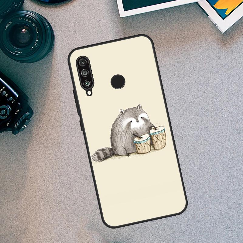 

Cute Raccoon For Huawei Nova Y70 Y91 Y72 Y73 Y60 Y90 Y61 8i 7i 11i 12i 12s 9 10 SE P20 P30 P40 Lite Case Huawei Nova 12s