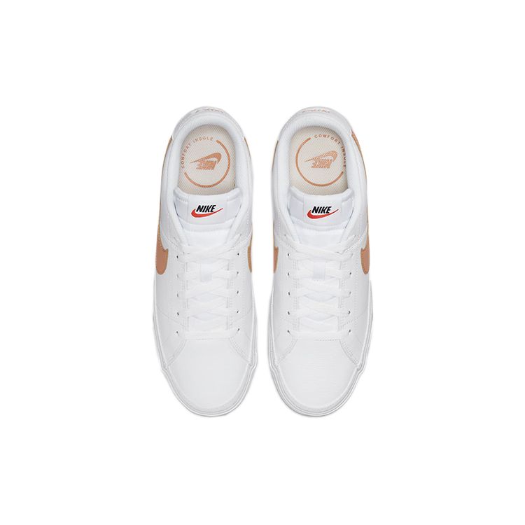 Nike Court Legacy White Light Cognac Men Sneakers Black Gum-Light-Brown CU4150-108