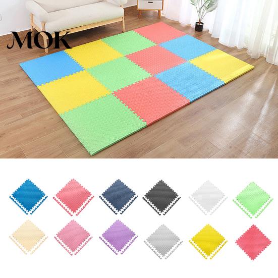 Protective Exercise Mat 6Pcs Gym Floor Mats, EVA Foam Puzzle Interlocking Tiles for Yoga Pilates Training Pad Home Gym, Kids Play Areas, Kitchen