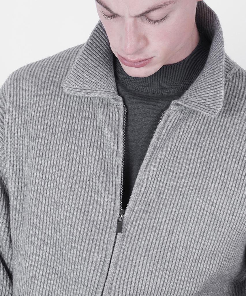 Chance'S Noi Heavy Knit Two-Way Zip Up (Beige)