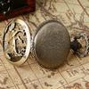 Vintage Bronze Hollow Horse Animal Design Quartz Pocket Watch With Necklace Gift Fashion New Men Women Exquisite Watches