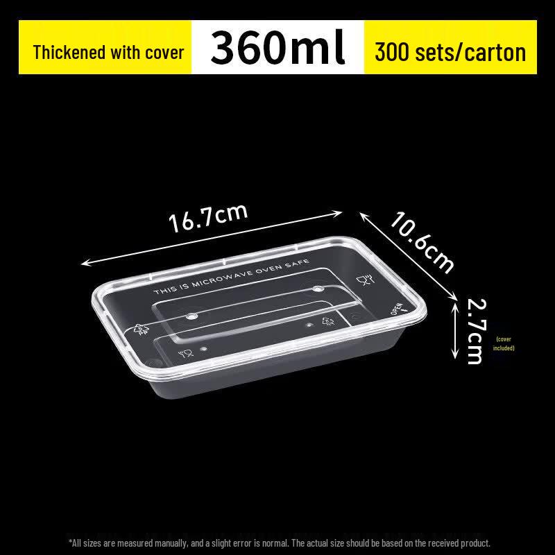 Disposable Rectangular Plastic Takeaway Containers
