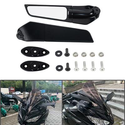 2PCS Motorcycle Mirrors Modified Wind Wing Adjustable Rotating Rearview Mirror For YAMAHA R6 1999-2011