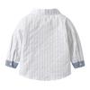 Boys' Long Sleeve Striped Cotton Shirt - Stylish & Versatile for Spring & Autumn