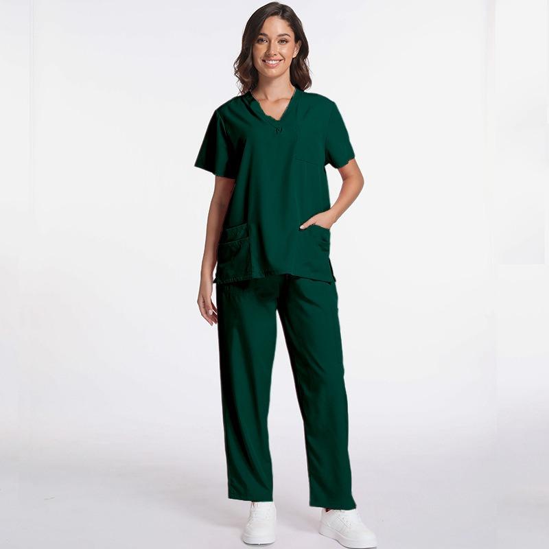 Women's Short Sleeve Scrub Top for Dental Operating Room – Nurse & Doctor Medical Workwear for Healthcare Staff