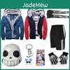 Undertale Sans Cosplay Outfit Mit Kapuzenpullover Shorts Maske Lange Socken Handschuhe Schlüsselanhänger**