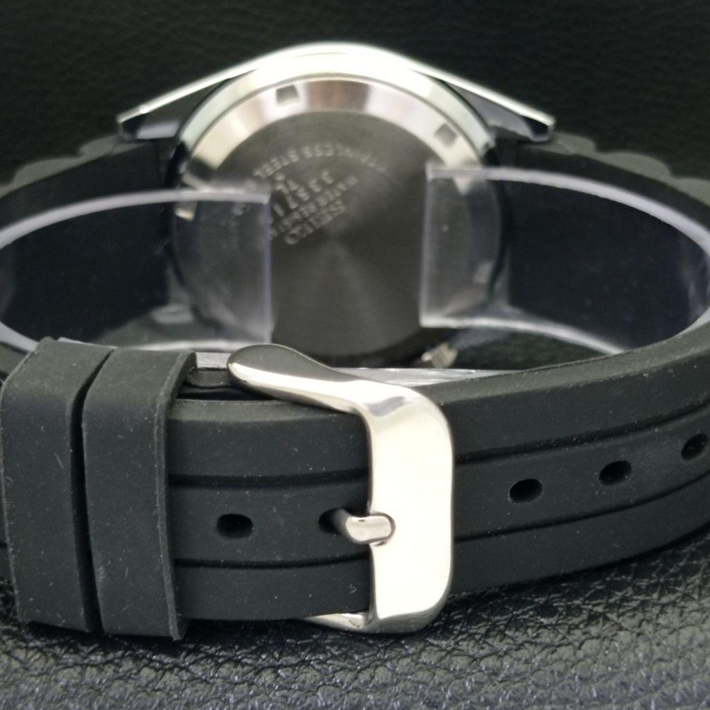 REFURBISHED JAPAN MADE SEIKO 5 AUTOMATIC MENS WATCH BLACK DIAL CUSTOM a440112-2 QV90-a440112