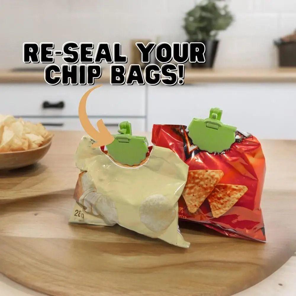 3D Printed Potato Chip Bag Clamp Potted Plant Design Creative Seal Grip Food Storage Sealer Office
