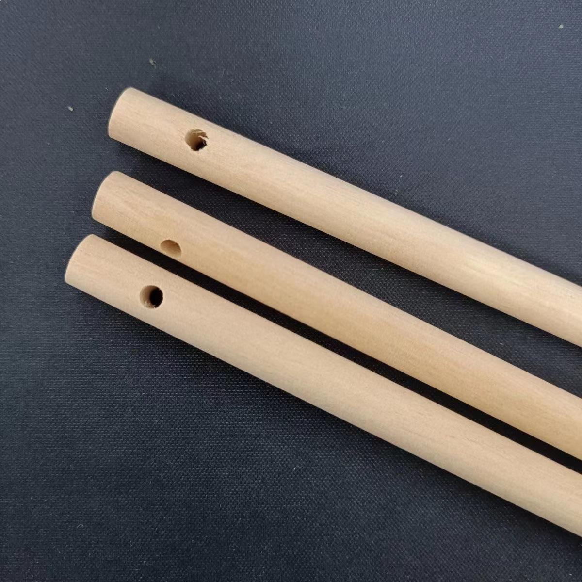 

Wooden Dowel: Round Grooved Sticks, Multi-Specification Options Length 30cm (3mm hole)