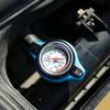 Blue Radiator Cap With Small End Water Temperature Gauge - Efficient Monitoring Easy Installation High-Q Durable