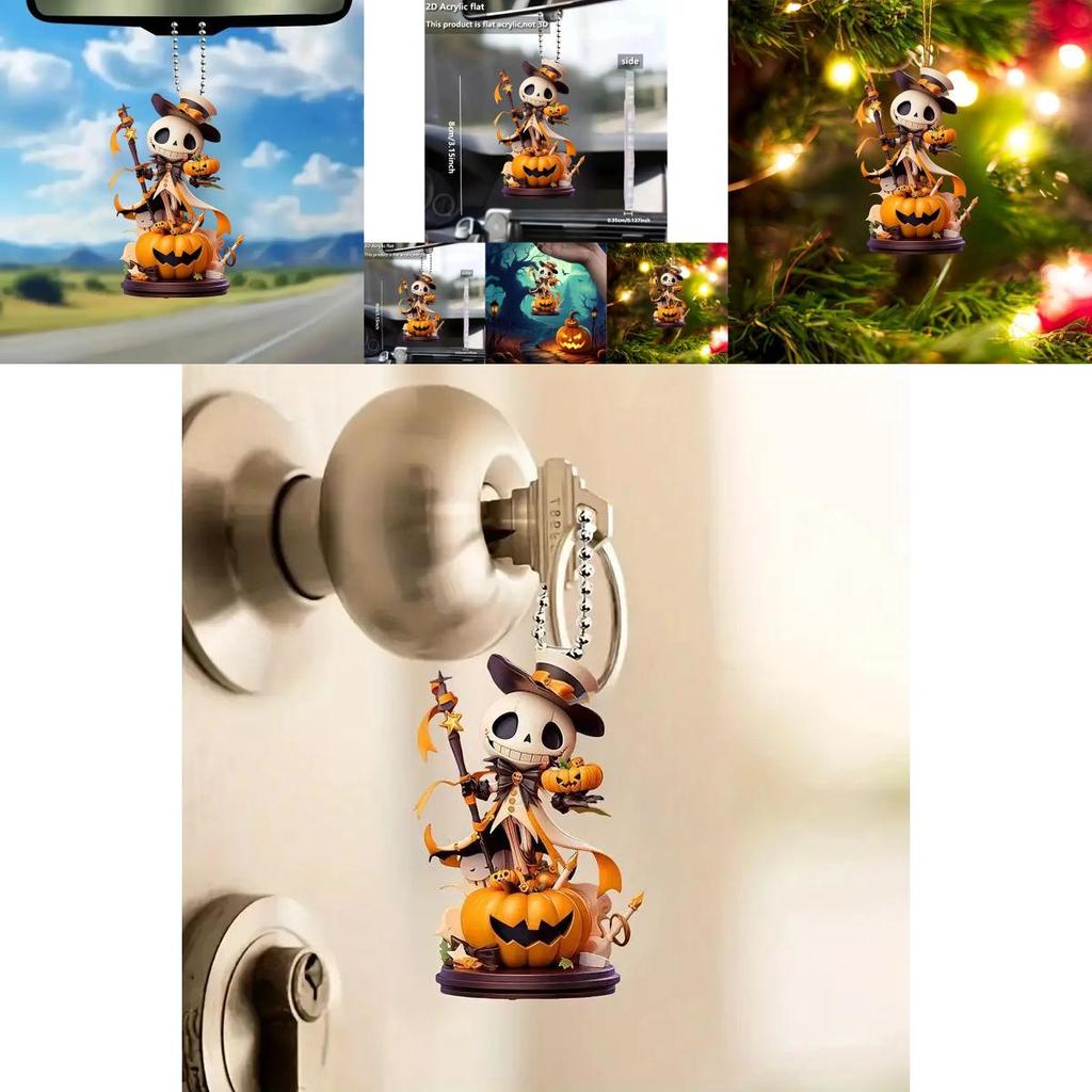Kreative Halloween Auto Spiegel Dekoration Niedlicher Cartoon Stil Anhänger Zubehör
