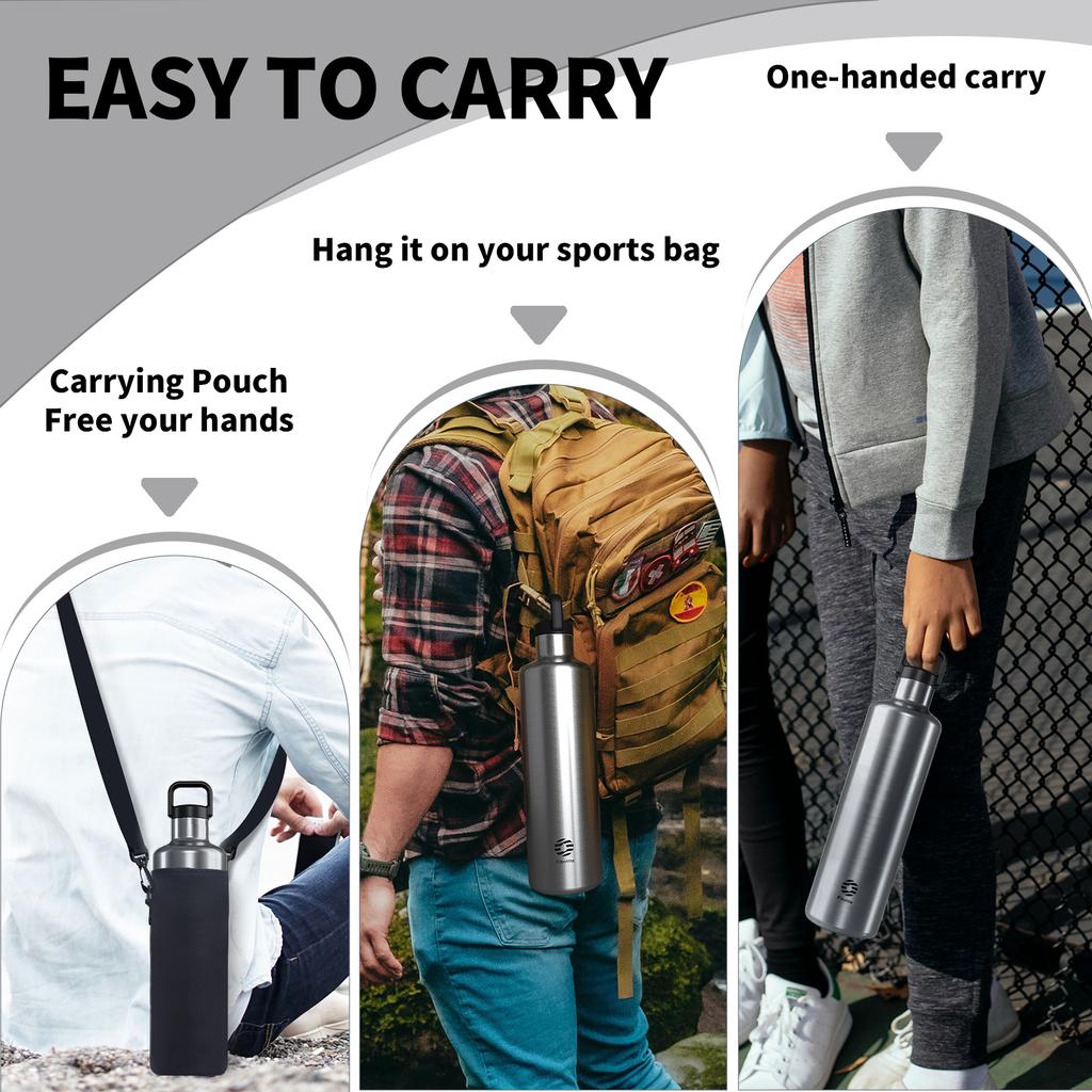 FEIJIAN 1750ml Large-capacity thermos cup Stainless Steel Thermos Bottle with Portable cloth bag